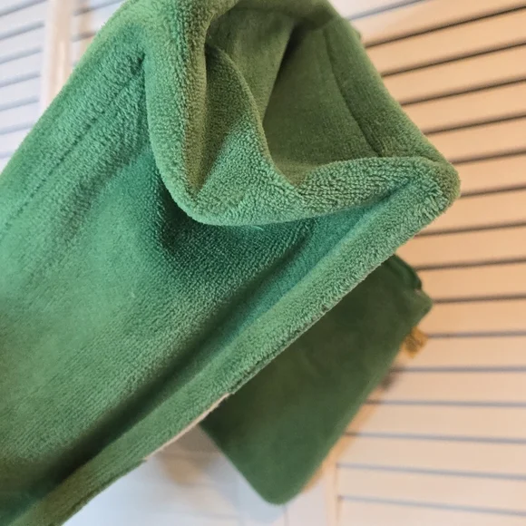 Banana Boat 3 Pc Beach Set Terry Cloth Large Tote Visor Wet Bag Green White - Picture 5 of 14